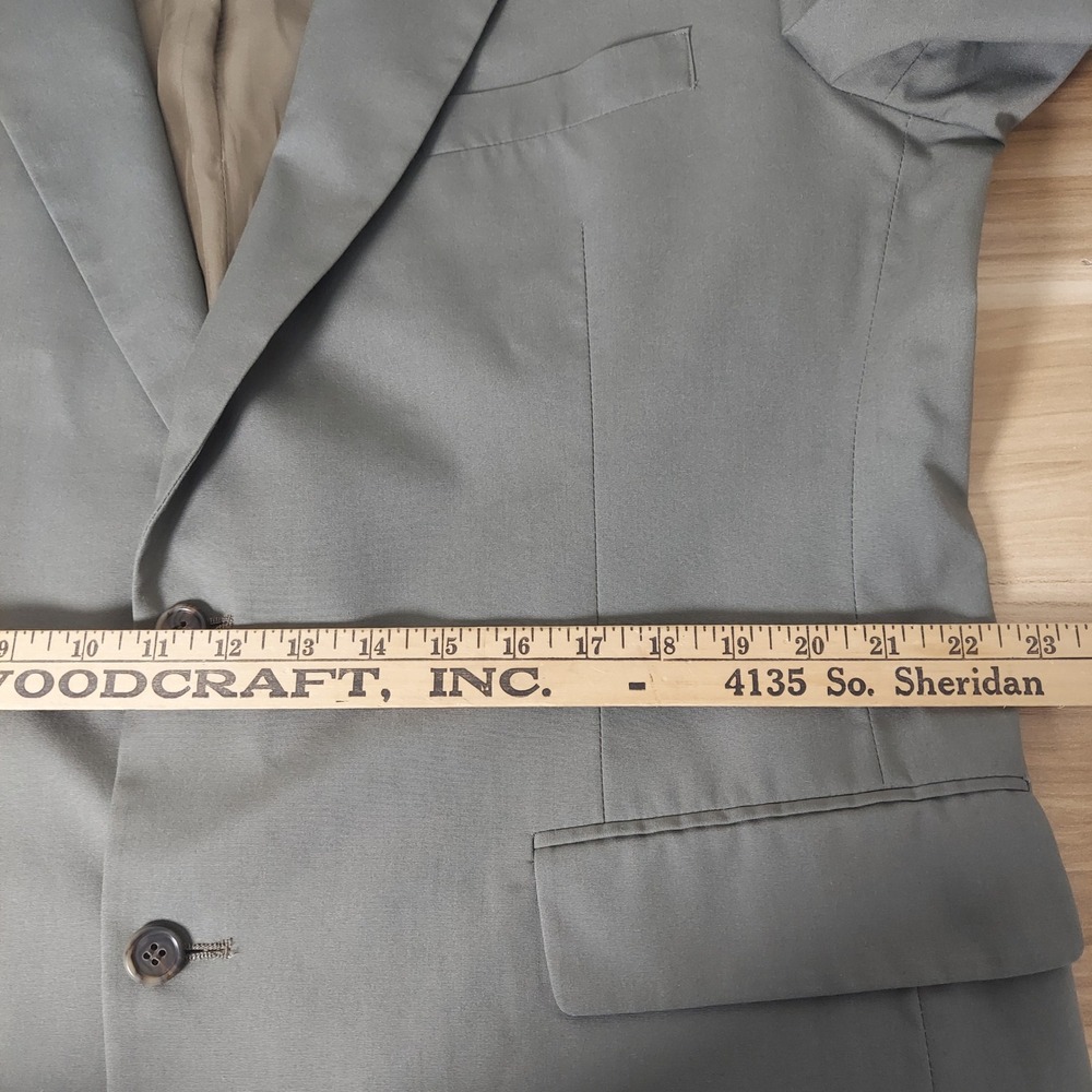 Brooks Brothers Sport Coat Taupe 2 Button Blazer 44R Cotton Blend Union Made USA - Picture 12 of 13